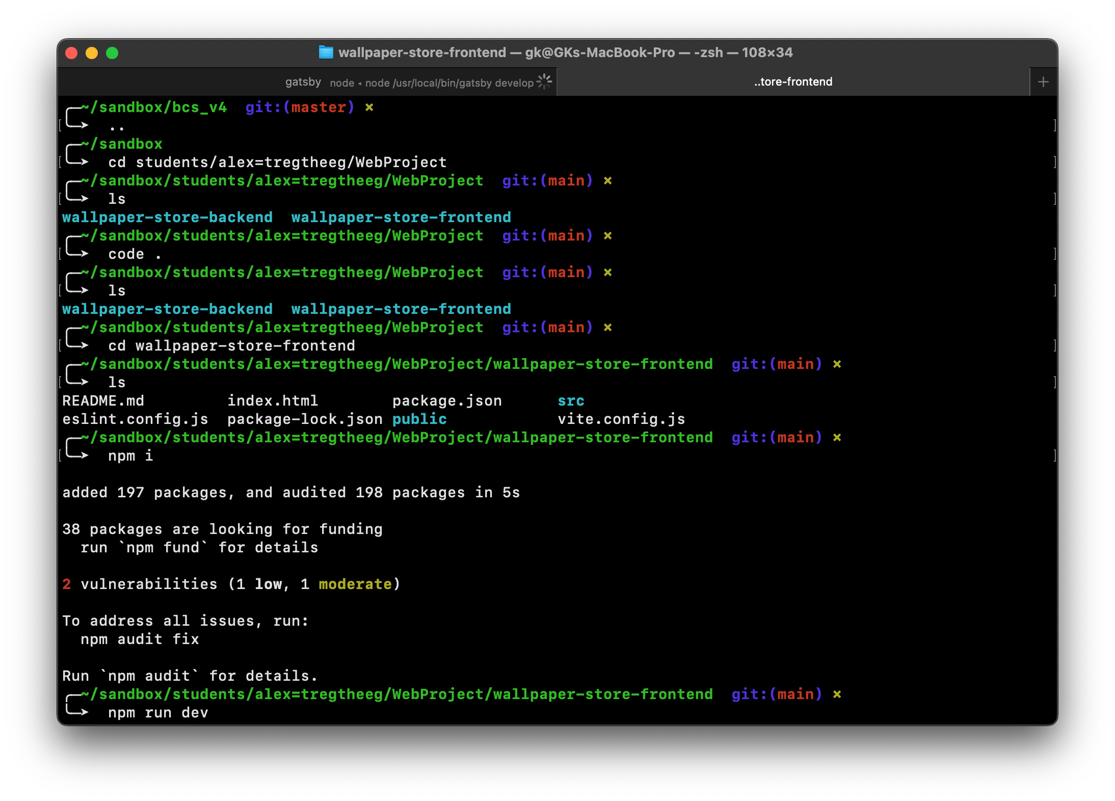 Mac Terminal screenshot