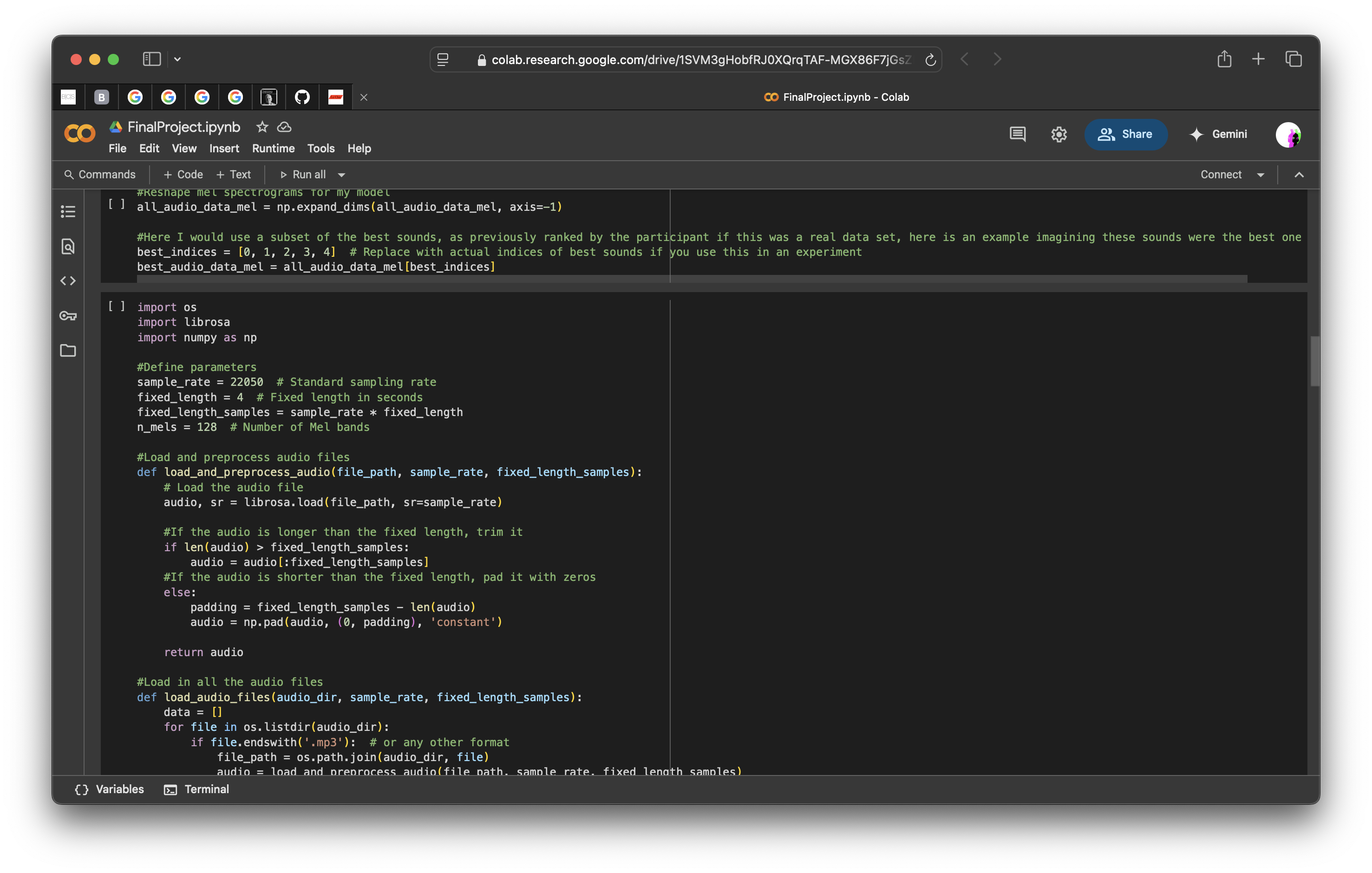 Google Colab screenshot
