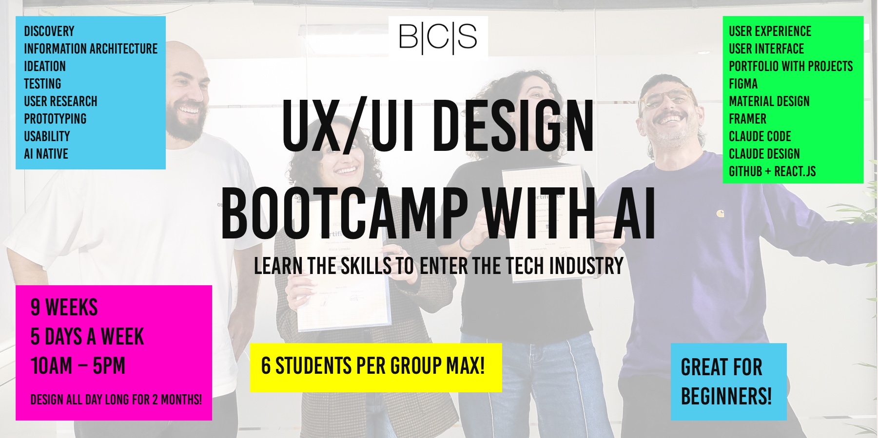 UX/UI Design Bootcamp with AI in Barcelona Code School