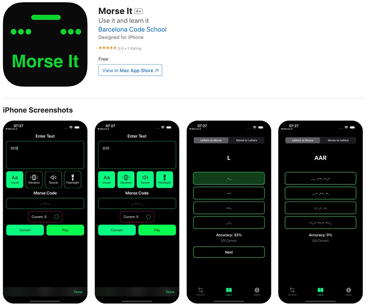 Morse It iOS App