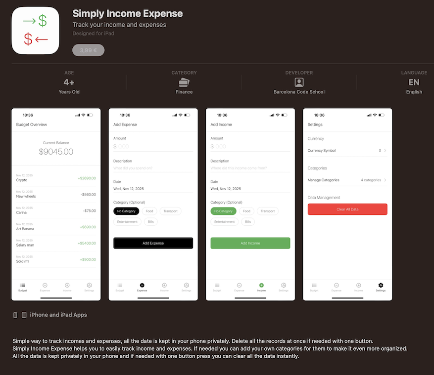 Simply Income Expense