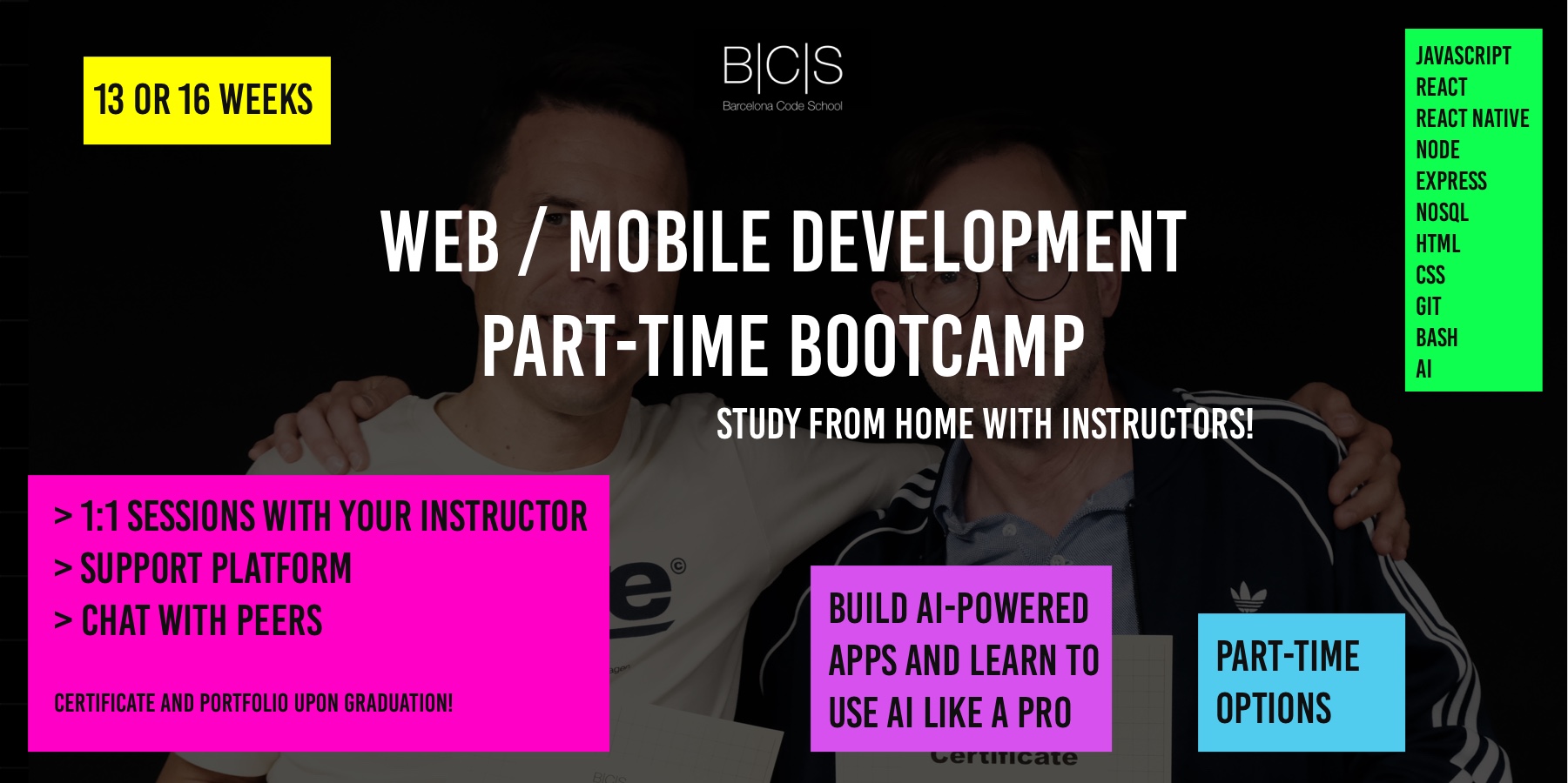 Online Web/Mobile Development Bootcamp in Barcelona Code School